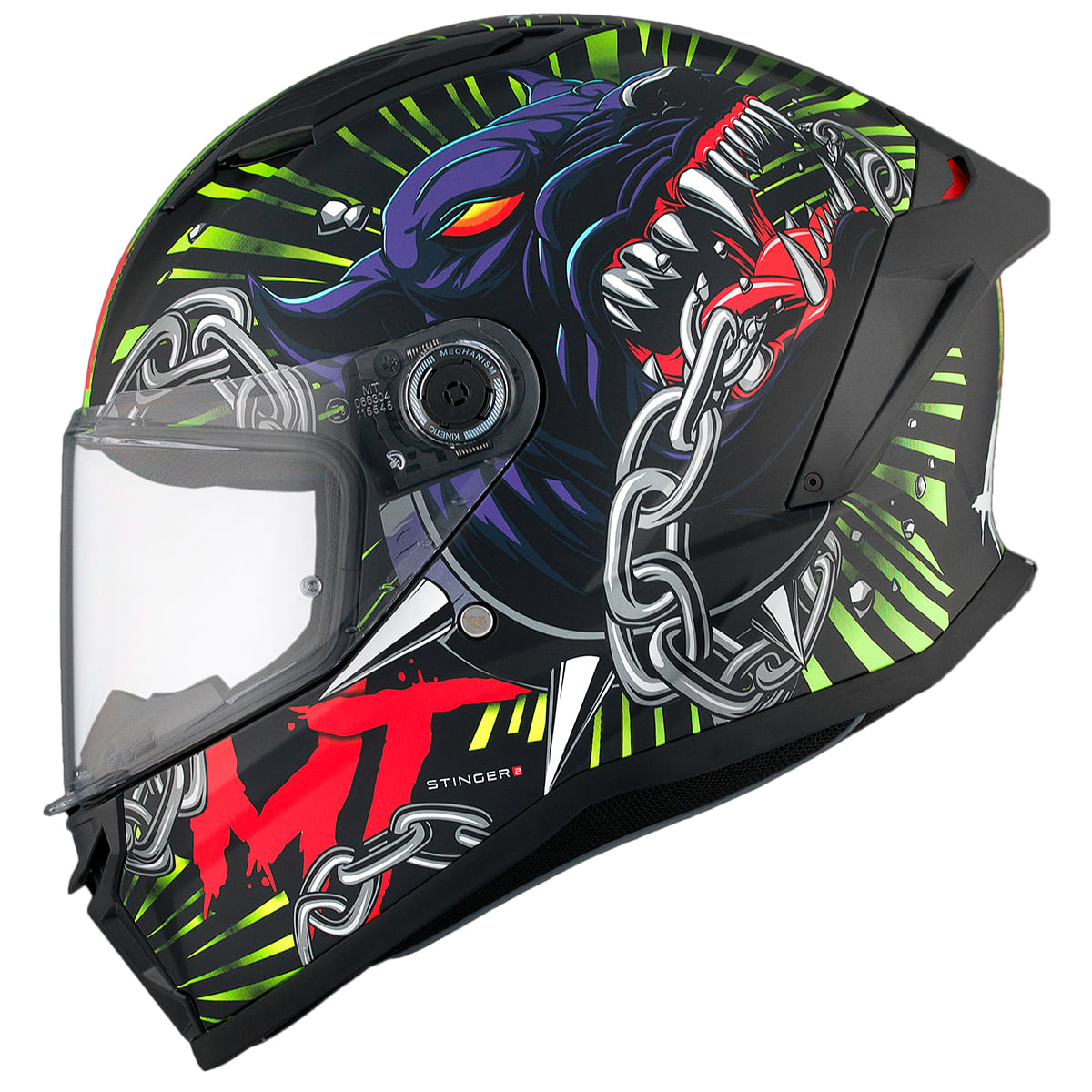 Capacete MT Stinger 2 Akin A3 Fosco